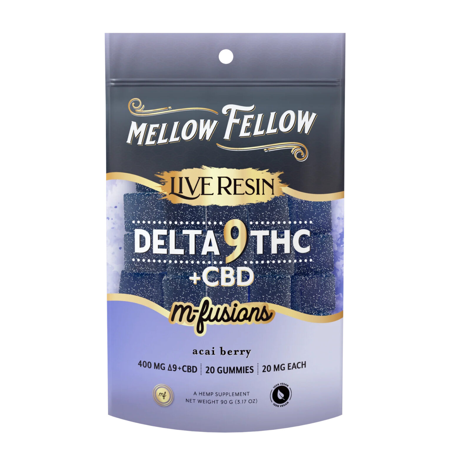 Mellow Fellow CBD & Delta 9 Gummies 400mg 20ct - Dr.Ganja