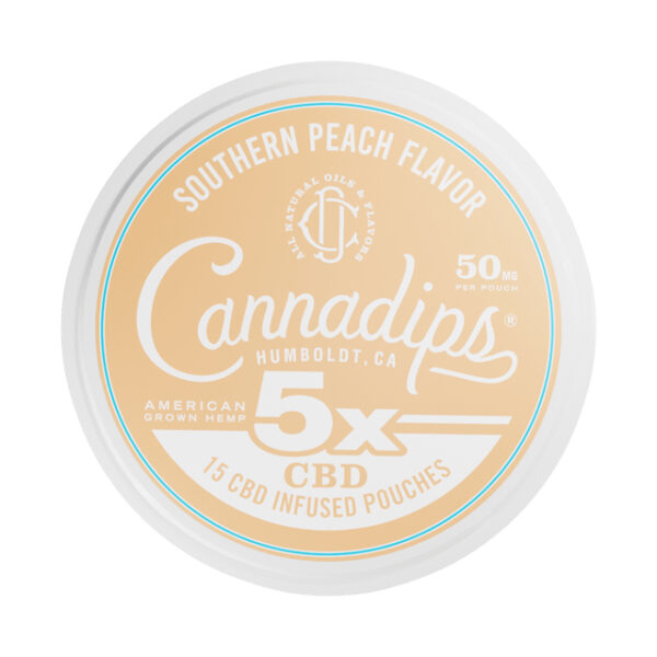 Cannadips 5x CBD Pouches Southern Peach 750mg 15ct
