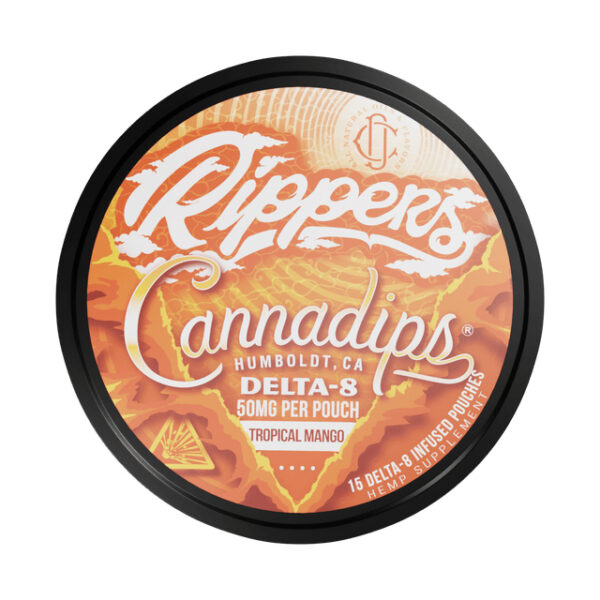Cannadips Rippers Delta 8 Pouches Mango 750mg 15ct
