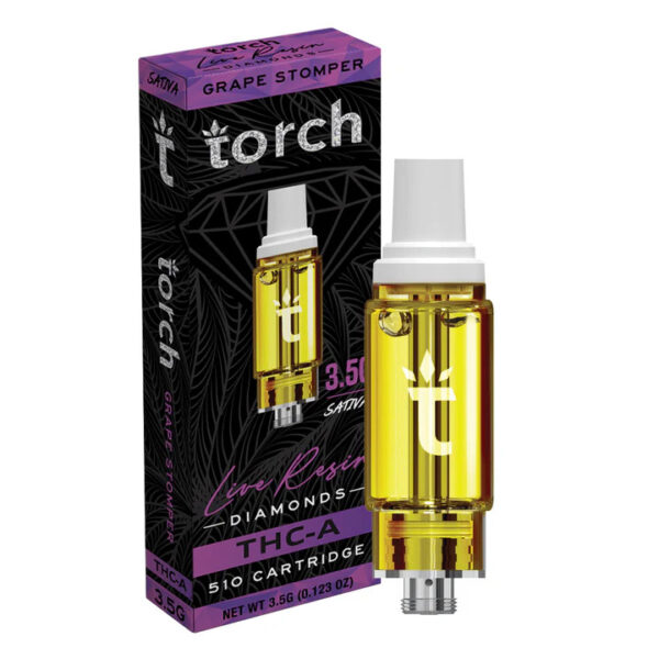 Torch Live Resin THCA Diamond Cartridge Grape Stomper 3.5g