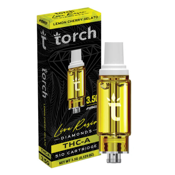 Torch Live Resin THCA Diamond Cartridge Lemon Cherry Gelato 3.5g