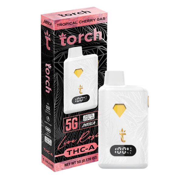 Torch THCA Live Rosin Blend Vape Pen Tropical Cherry Gas 5g