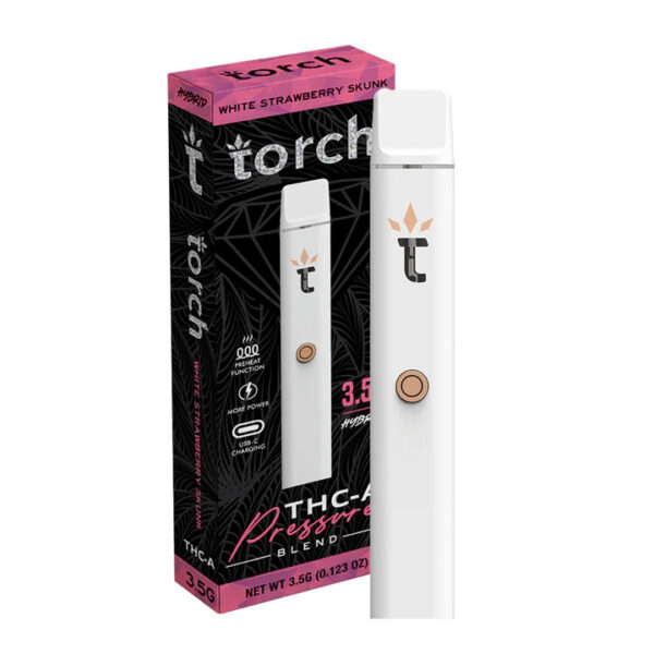 Torch THCA Pressure Blend Disposable White Strawberry Skunk 3.5g