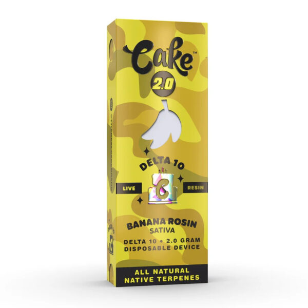 Cake Delta 10 Live Resin Disposable Vape Pen Banana Rosin 2g