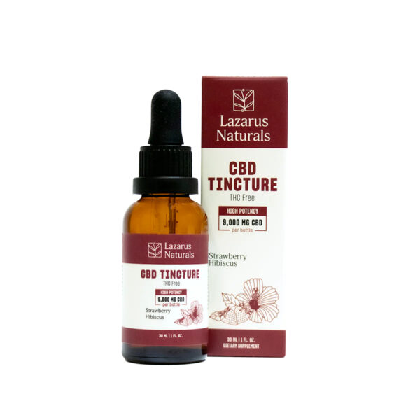 Lazarus Naturals CBD Isolate Tincture Strawberry Hibiscus 9000mg 30ml