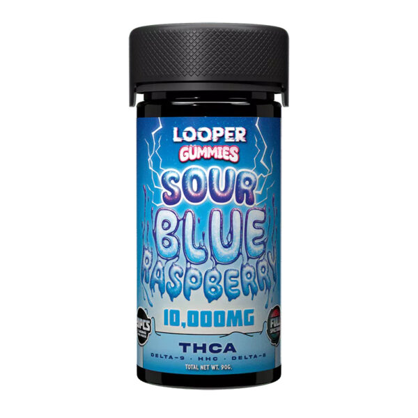 Looper THCA Gummies Sour Blue Raspberry 10000mg 20ct