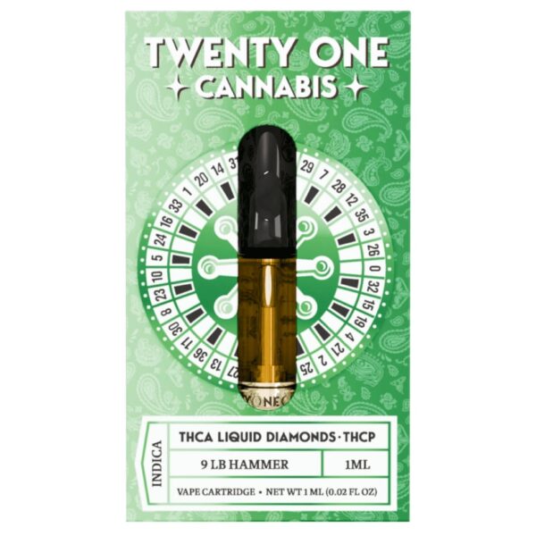 Twenty One THCA Liquid Diamonds & THCP Cartridge 9lb Hammer 1g